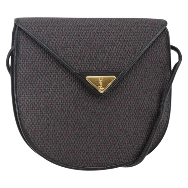 【原宿店限定】サンローラン SAINT LAURENT ショルダーバッグ PVCキャンバス パープル ゴールド レディース 144614V