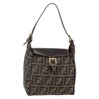 【原宿店限定】フェンディ FENDI マンマバゲット ショルダーバッグ ズッカキャンバス ブラック ブラウン レディース 145884V