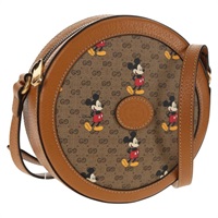 【原宿店限定】グッチ GUCCI ショルダーバッグ マイクロGGスプリーム ディズニーコラボ PVC ベージュ ゴールド 603938 レディース 146131M