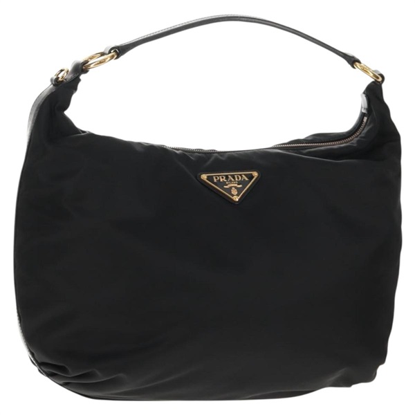 【原宿店限定】プラダ PRADA ショルダーバッグ ナイロン ブラック ゴールド レディース am9262V