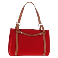 【原宿店限定】エルメス HERMES カバリコル ショルダーバッグ フェルト レッド シルバー レディース bs29978V