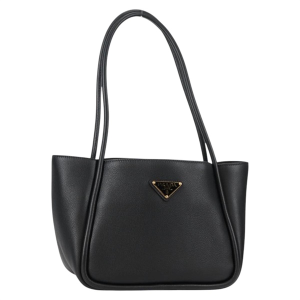 【原宿店限定】プラダ PRADA トートバッグ レザー ブラック ゴールド レディース 134861M