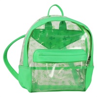 【原宿店限定】クロムハーツ Chrome Hearts バックパック PVC BACK TO SCHOOL ビニール レザー グリーン レディース 134877M
