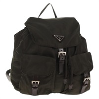 【原宿店限定】プラダ PRADA バックパック ナイロン カーキ シルバー レディース 145247V