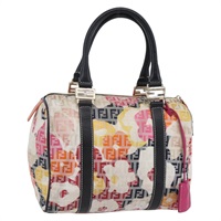 【原宿店限定】フェンディ FENDI ボストンバッグ ズッキーノキャンバス ベージュ ゴールド レディース 128920V