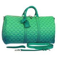 【原宿店限定】ルイ・ヴィトン LOUIS VUITTON キーポルバンドリエール50 ボストンバッグ モノグラムトリヨンイリュージョン ブルー グリーン M59712 レディース 91316SM