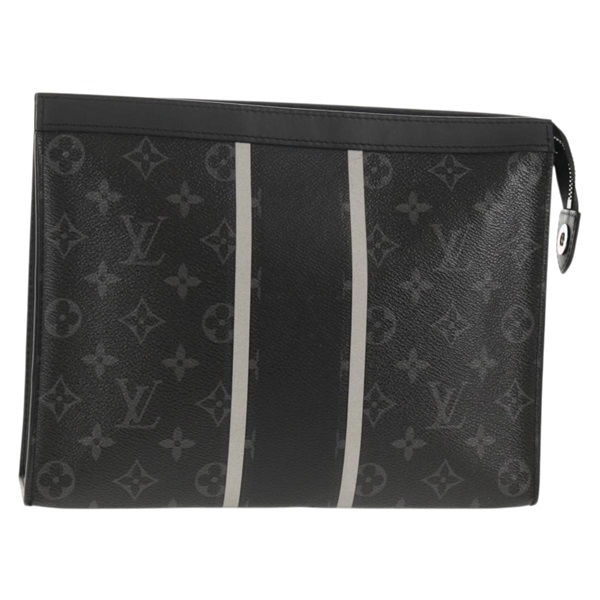 【原宿店限定】ルイ・ヴィトン LOUIS VUITTON ポシェット ヴォワヤージュ MM クラッチバッグ モノグラム エクリプス fragment M64440 レディース am9374M