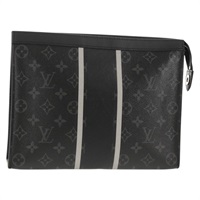 【原宿店限定】ルイ・ヴィトン LOUIS VUITTON ポシェット ヴォワヤージュ MM クラッチバッグ モノグラム エクリプス fragment M64440 レディース am9374M