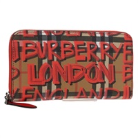 【原宿店限定】バーバリー BURBERRY 長財布 ノバチェック グラフィティ PVC ベージュ レディース 143015M