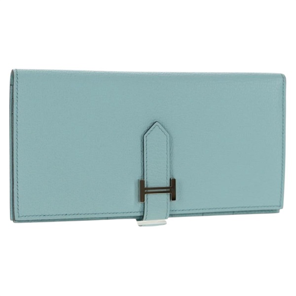 【原宿店限定】エルメス HERMES ベアン スフレ 財布 シェーブル ライトブルー レディース am9208SM