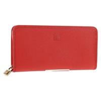【原宿店限定】ロエベ LOEWE 長財布 アナグラム レザー レッド レディース am9318V