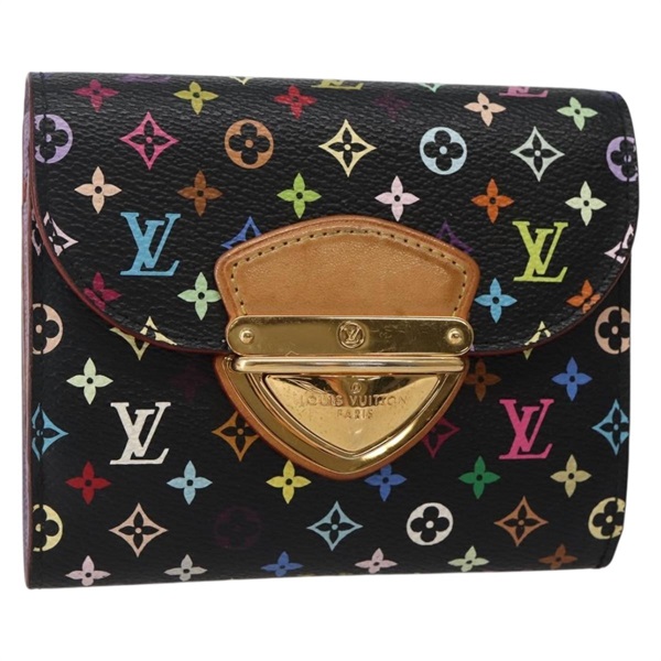 【原宿店限定】ルイ・ヴィトン LOUIS VUITTON ポルトフォイユ ジョイ 二つ折り財布 モノグラムマルチカラー ブラック M60282 レディース 142354V
