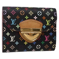 【原宿店限定】ルイ・ヴィトン LOUIS VUITTON ポルトフォイユ ジョイ 二つ折り財布 モノグラムマルチカラー ブラック M60282 レディース 142354V
