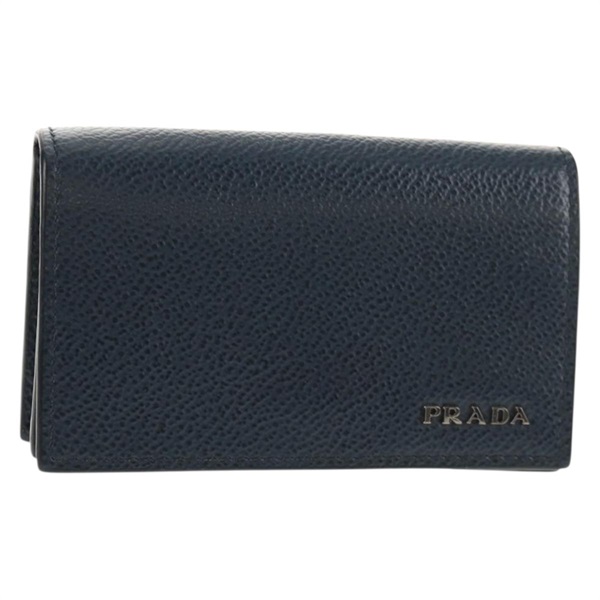 【原宿店限定】プラダ PRADA 名刺入れ レザー ネイビー レディース am9308V