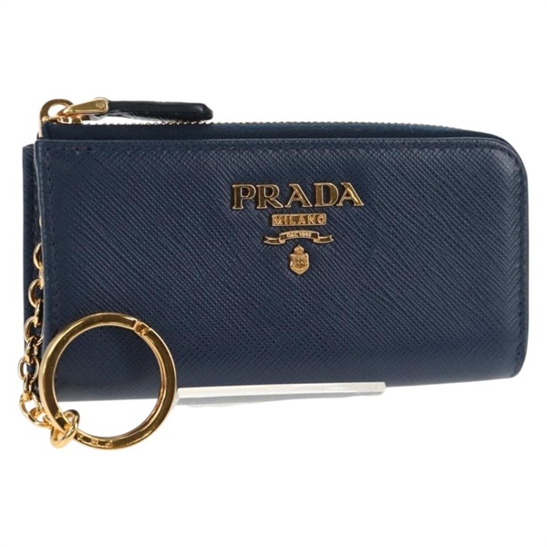 【原宿店限定】プラダ PRADA キーケース サフィアーノレザー ネイビー レディース am9283V