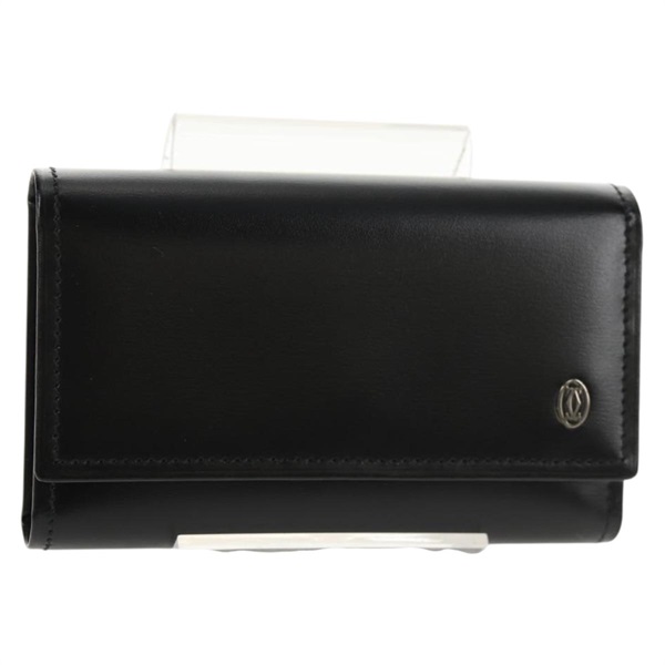 【原宿店限定】カルティエ CARTIER キーケース レザー ブラック レディース am9296V