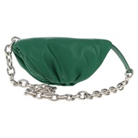 【原宿店限定】ボッテガヴェネタ BOTTEGAVENETA ザチェーンポーチ ポーチ レザー グリーン シルバー レディース 143261M