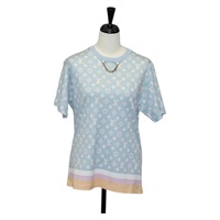 【原宿店限定】ルイ・ヴィトン LOUIS VUITTON 半袖Ｔシャツ モノグラム コットン ライトブルー レディース 136319M