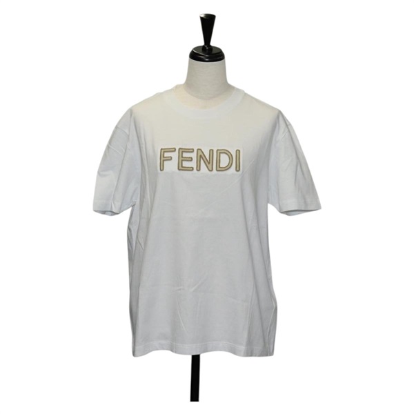 【原宿店限定】フェンディ FENDI シャツ ショートスリーブ コットン ホワイト レディース am9149M