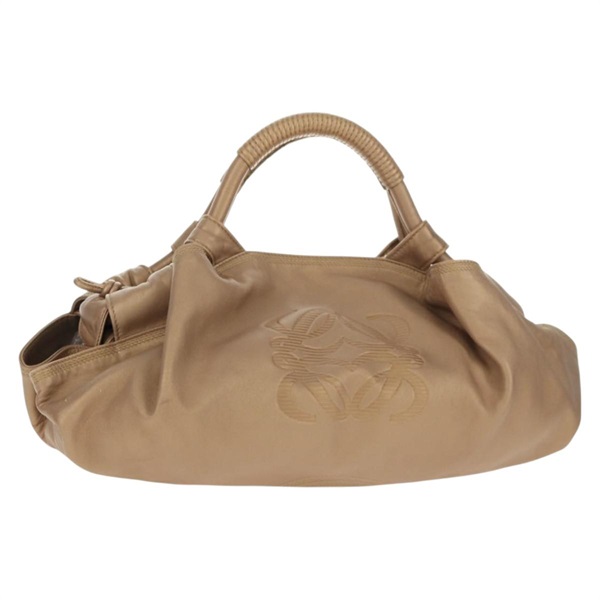 【原宿店限定】ロエベ LOEWE ナッパアイレ ハンドバッグ アナグラム レザー シャンパンゴールド レディース 148908V