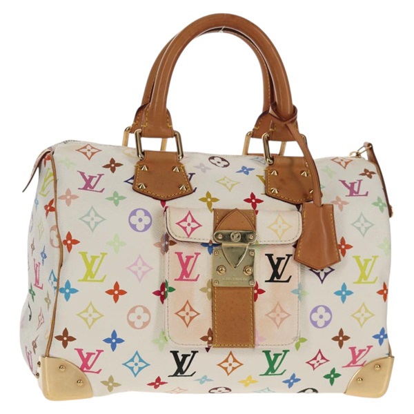 【原宿店限定】ルイ・ヴィトン LOUIS VUITTON スピーディ30 ハンドバッグ モノグラム・マルチカラー ホワイト M92643 レディース 150196V