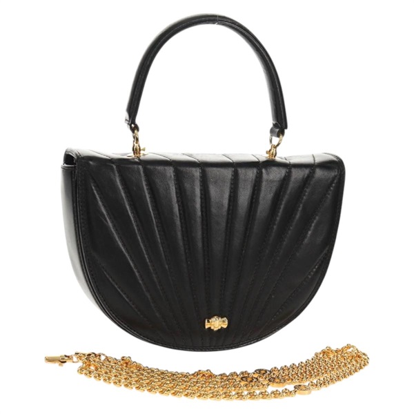 【原宿店限定】ティファニー TIFFANY&Co. ハンドバッグ レザー 2way ブラック ゴールド レディース am9561V