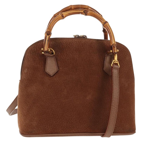 【原宿店限定】グッチ GUCCI ハンドバッグ バンブー レザー 2way ブラウン ゴールド 000 904 0290 レディース BA7265V