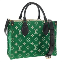 【原宿店限定】ルイ・ヴィトン LOUIS VUITTON オンザゴーPM ハンドバッグ モノグラムジャカードベルベット グリーン M46216 レディース 148041SM