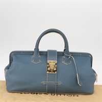 【原宿店限定】LOUIS VUITTON Suhari Angenu PM Hand Bag Leather Blue M91807 LV Auth mr1540V
