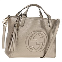 【原宿店限定】グッチ GUCCI ソーホー ハンドバッグ レザー 2way シャンパンゴールド ゴールド 336751 レディース am9635V