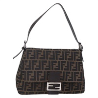 【原宿店限定】フェンディ FENDI マンマバゲット ショルダーバッグ ズッカキャンバス ブラック ブラウン レディース 130805V