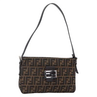 【原宿店限定】フェンディ FENDI マンマバゲット ショルダーバッグ ズッカキャンバス ブラック ブラウン レディース 149332V