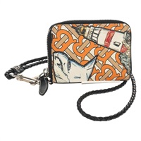 【原宿店限定】バーバリー BURBERRY ショルダーバッグ コインケース ネックポーチ PVC ベージュ シルバー レディース 150901M