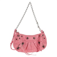 【原宿店限定】バレンシアガ BALENCIAGA ルカゴール XS ショルダーバッグ レザー 2way ピンク シルバー 695814 レディース 146072AM