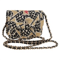 【原宿店限定】シャネル CHANEL ショルダーバッグ マトラッセ チェーン ナイロン ブラウン ゴールド レディース 144002AM