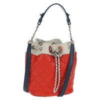 【原宿店限定】シャネル CHANEL ショルダーバッグ マトラッセ チェーン ラムスキン オレンジ シルバー レディース 146081AM