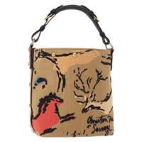 【原宿店限定】クリスチャンディオール Christian Dior ショルダーバッグ キャンバス ゴールド ブラウン レディース ka149M