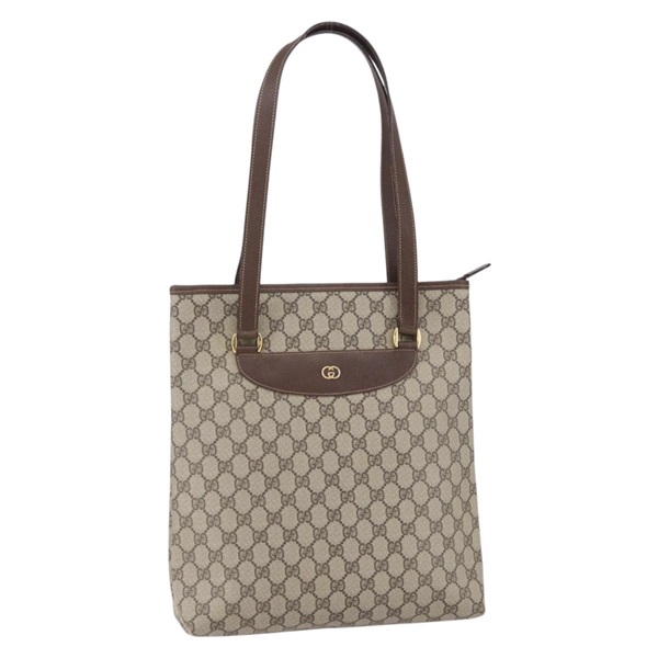 【原宿店限定】グッチ GUCCI トートバッグ GGスプリーム PVC ベージュ ゴールド レディース 148851V