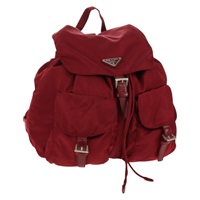 【原宿店限定】プラダ PRADA バックパック ナイロン レッド シルバー レディース 150416V