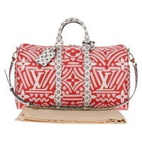 【原宿店限定】ルイ・ヴィトン LOUIS VUITTON キーポルバンドリエール45 ボストンバッグ モノグラムジャイアントクラフティ レッド M45472 レディース 150912SM