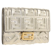 【原宿店限定】フェンディ FENDI 財布 ズッカキャンバス レザー ゴールドトーン レディース 154304M
