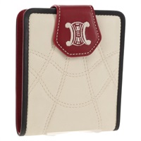 【原宿店限定】セリーヌ CELINE 二つ折り財布 レザー ホワイト レディース SW1804A