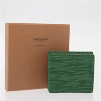 【原宿店限定】LOUIS VUITTON Epi Porte Monnaie Boite Coin Purse Green M63694 LV Auth 152791V