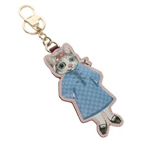 【原宿店限定】グッチ GUCCI キーホルダー GGスプリーム × ヒグチユウコ PVC ベージュ ゴールド レディース 151301M