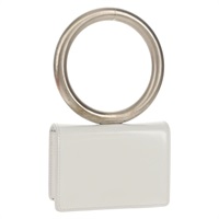 【原宿店限定】サルヴァトーレフェラガモ Salvatore Ferragamo ポーチ レザー ホワイト シルバー レディース 150881AV