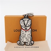 【原宿店限定】LOUIS VUITTON Porte Cles LV Dalmatia Key Holder Rubber White M00746 Auth 152672M