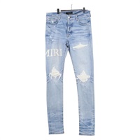 【原宿店限定】パンツ AMIRI 長ズボン ダメージ加工 デニム 32 ブルー レディース ym062M