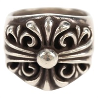 【原宿店限定】クロムハーツ Chrome Hearts リング・指輪 キーパーリング Ag925 シルバー レディース 138521M