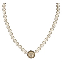 【原宿店限定】シャネル CHANEL ネックレス パール メタル ホワイト レディース BA7559M