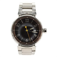 【原宿店限定】ルイ・ヴィトン LOUIS VUITTON タンブールデイト 腕時計 ステンレス シルバー Q1111 レディース 148644M